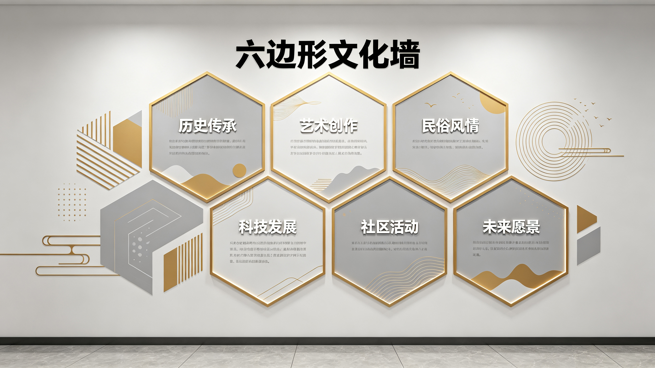 利川企业文化墙 | 六边形信息美学